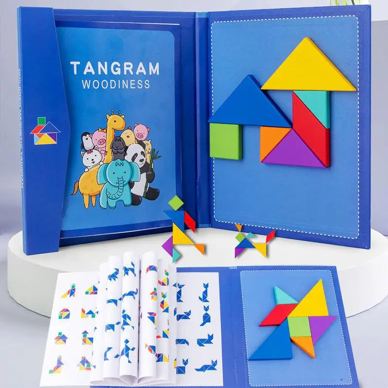 ! LogicCraft – Educatieve Houten Tangram Puzzel voor Kinderen